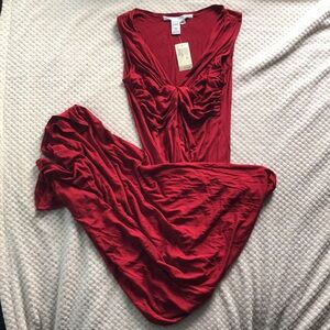 Max Studio Red Empire classic maxi dress Size Medium Brand New Still with tags